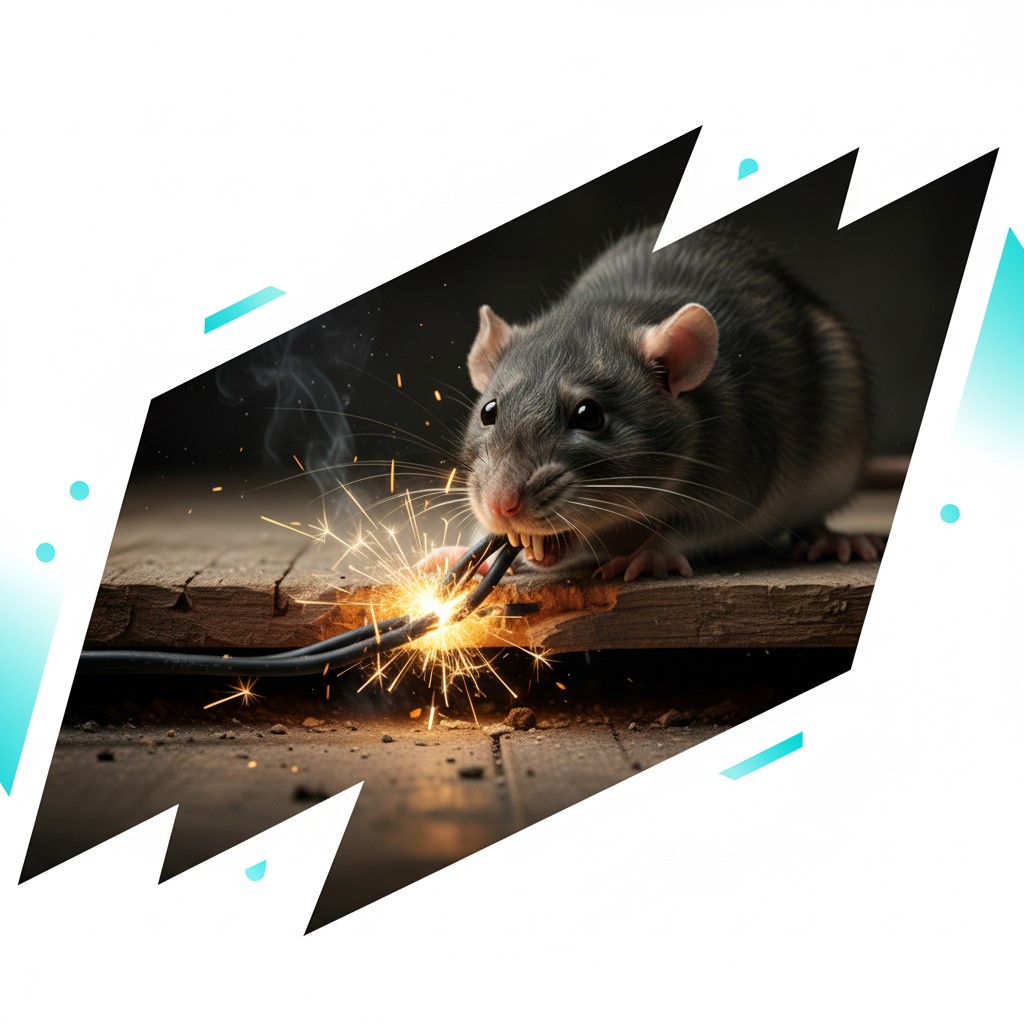 Крыса грызет проводку, вызывая опасность пожара в доме в Москве